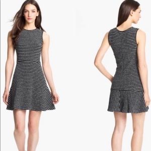 Theory Nikay Striped Terry Knot Dress Flounce Hem